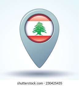 Flag of Lebanon, vector illustration