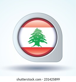 Flag of Lebanon, vector illustration