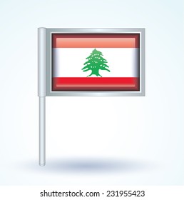 Flag of Lebanon, vector illustration