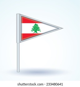 Flag of Lebanon, vector illustration