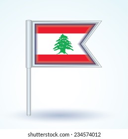 Flag of Lebanon, vector illustration