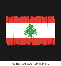 Flag of Lebanon Vector Illustration