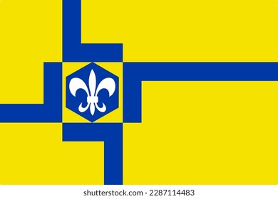Flag of Lelystad city and Municipality (Flevoland province, Kingdom of the Netherlands, Holland) 
