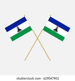 Flag of Lesotho Flags. Vector illustration.