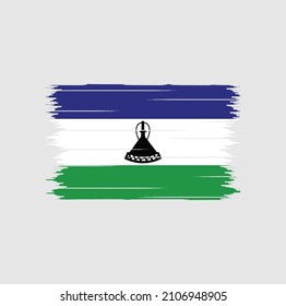 Flag of Lesotho with grunge style