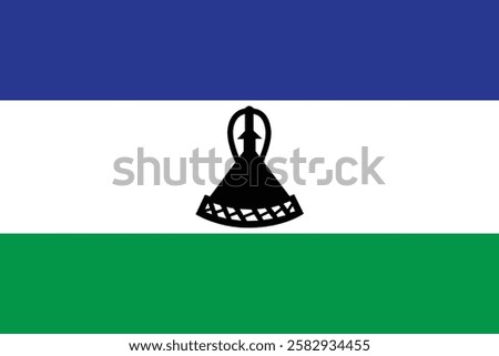 Flag of Lesotho logo vector