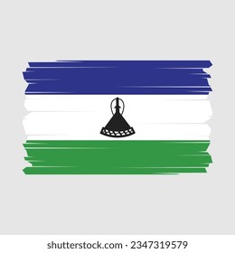Flag of Lesotho with Transparent Background