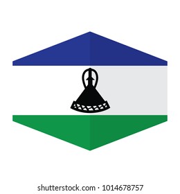 flag of Lesotho,vector illustration of Lesotho flag, official colors and proportion correctly. National Flag of Lesotho, A Flag Illustration within a Sign of the country of Lesotho.