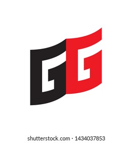 Flag Letter Gg Logo Design Vector Stock Vector (Royalty Free ...