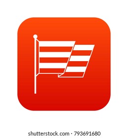 Flag LGBT icon digital red for any design isolated on white vector illustration