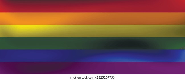 Flag LGBT squared icon, badge or button. Template design, vector illustration. Love wins. LGBT symbol in rainbow colors. Gay pride textile background.