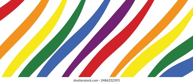 Flag LGBT squared icon, badge or button. Template design, vector illustration. Love wins. LGBT symbol in rainbow colors. Gay pride textile background.