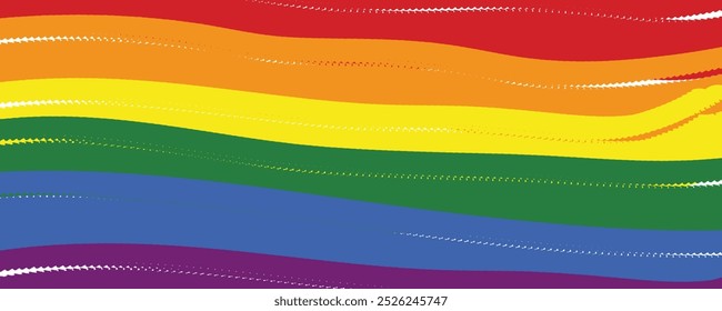 Flag LGBT squared icon, badge or button. Template design, vector illustration. Love wins. LGBT symbol in rainbow colors. Gay pride textile background.