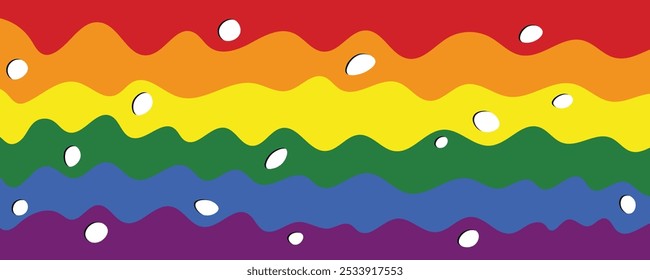 Flag LGBT squared icon, badge or button. Template design, vector illustration. Love wins. LGBT symbol in rainbow colors. Gay pride textile background.