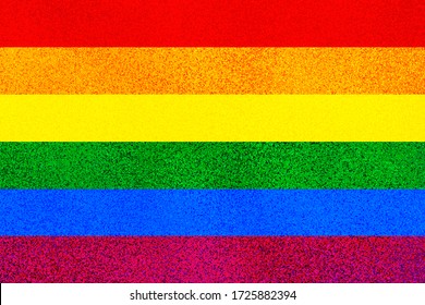 Flag LGBT squared pattern with glitter effect. Template design, vector illustration. Love wins  icon. LGBT logo symbol in rainbow colors. Gay pride textile background. 