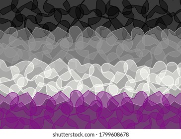 Marca. Símbolo LGBT. Ilustración del vector del corazón. Diseño transparente e iluminado. Usar para patrones de impresión, afiches, camisetas, dibujos textiles, etc. Seguir otras marcas en mi colección.