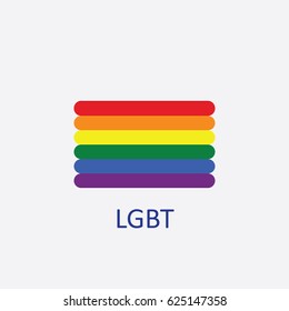Flag of LGBT Vector Illustration