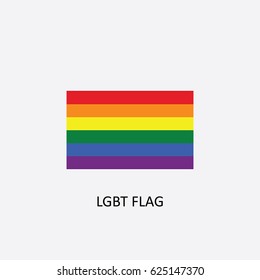 Flag of LGBT Vector Illustration