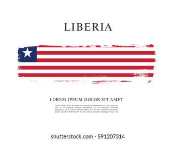 Flag of Liberia, brush stroke background