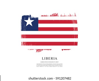 Flag of Liberia, brush stroke background