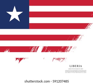 Flag of Liberia, brush stroke background