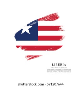 Flag of Liberia, brush stroke background