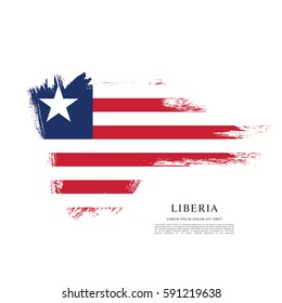 Flag of Liberia, brush stroke background