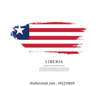 Flag of Liberia, brush stroke background