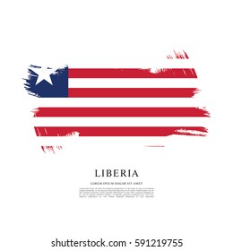 Flag of Liberia, brush stroke background
