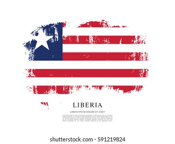 Flag of Liberia, brush stroke background
