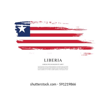 Flag of Liberia, brush stroke background