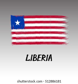 Flag Of Liberia - Grunge