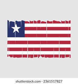 Flag of Liberia national country symbol Vector illustration