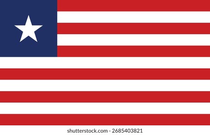 Flag of Liberia  Printable EPS