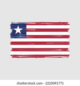 Ilustración vectorial de la bandera de Liberia
