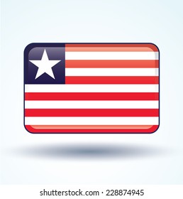 Flag of Liberia, vector illustration