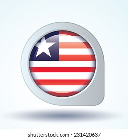 Flag of Liberia, vector illustration