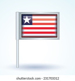 Flag of Liberia, vector illustration