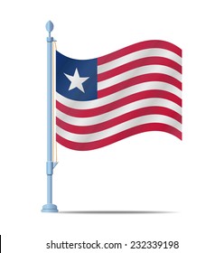 Flag of Liberia vector illustration