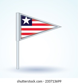 Flag of Liberia, vector illustration