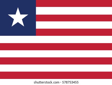 Flag of Liberia vector illustration