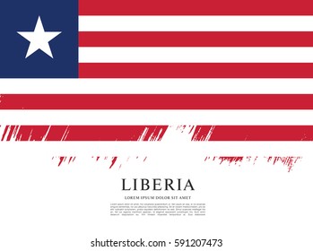 Flag of Liberia, vector illustration 