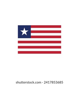 Símbolo del vector bandera de Liberia