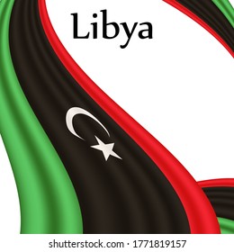 Flag of Libya country on white background. Eps.file.