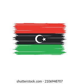 Bandera de Libia de estilo grunge