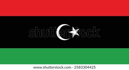 Flag of Libya logo vector