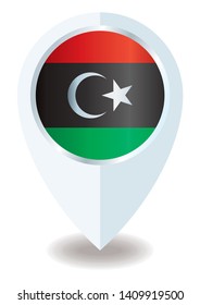 Flag of Libya, State of Libya. Bright, colorful vector illustration.