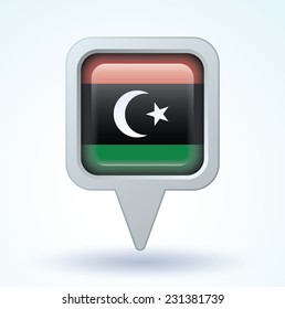  Flag of Libya, vector illustration