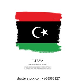 Flag of Libya, vector illustration