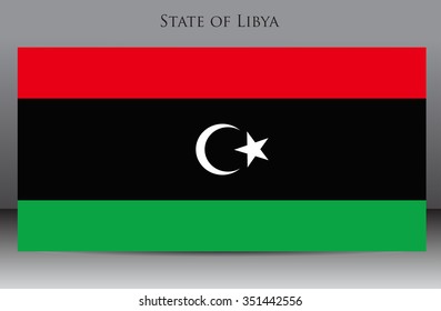 Flag of Libya.Libya flag vector illustration.